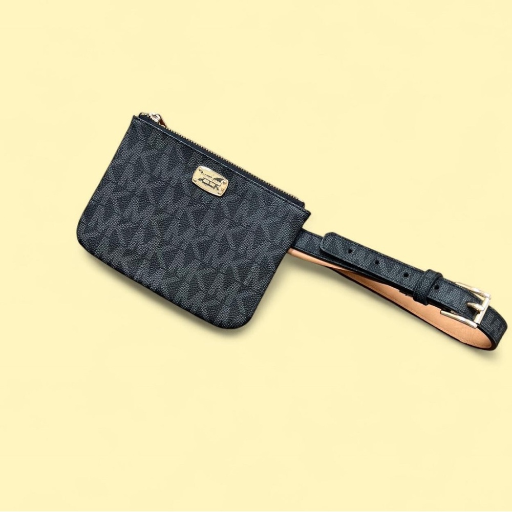 Michael Kors Black and Tan Belt Bag